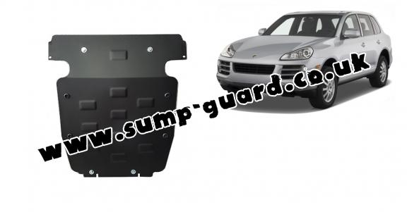 Steel sump guard for Porsche Cayenne