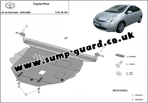 Steel sump guard for Toyota Prius