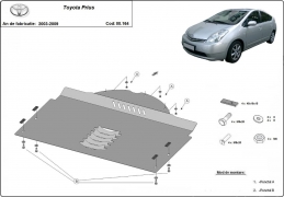 Steel catalytic converter guard/cat lock for Toyota Prius