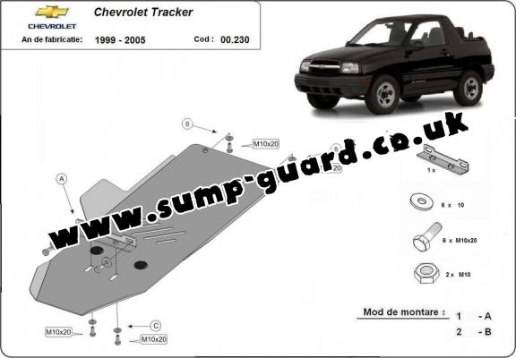 Steel gearbox guard for Chevrolet Tracker