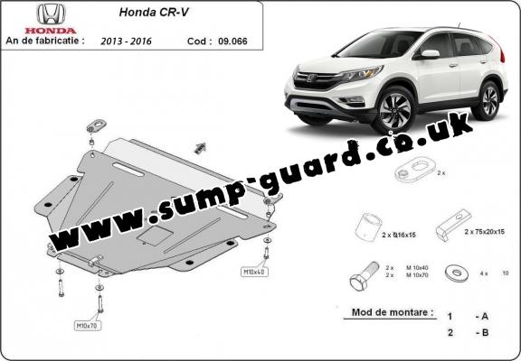 Steel sump guard for Honda CR-V