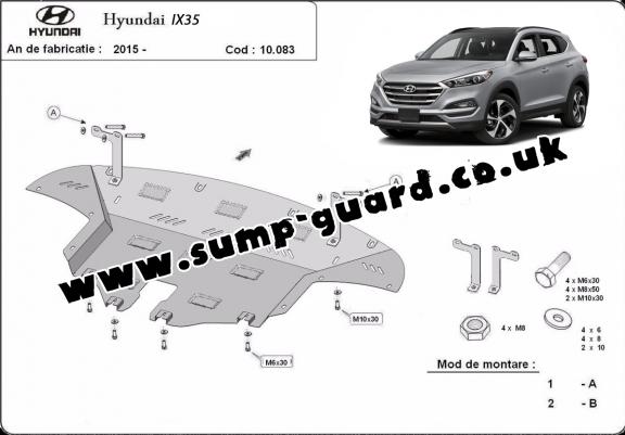 Steel sump guard for Hyundai IX35
