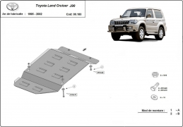 Steel gearbox guard for Toyota Land Cruiser J90 - only for 3 doors model