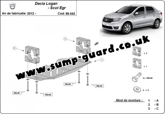 Steel guard for Stop&Go system, EGR Dacia Logan 2