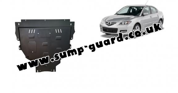 Steel sump guard for Mazda 3