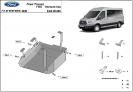 Steel AdBlue tank guard for Ford Transit