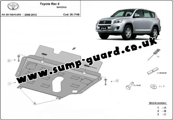 Steel sump guard for Toyota RAV 4 petrol