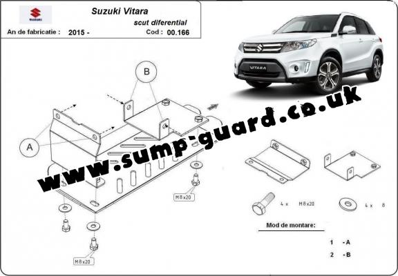 Steel diferential guard for Suzuki Vitara