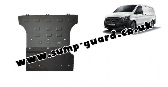 Steel sump guard for the protection of the engine and the gearbox for Mercedes Vito W447 - 2.2D 4X2 