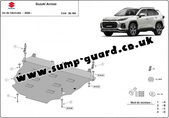 Steel sump guard for Suzuki Across