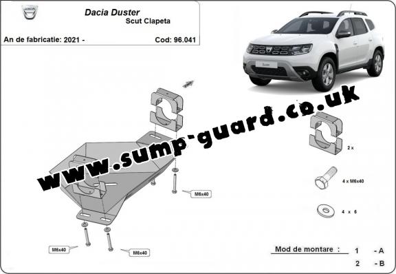 Steel EGR valve guard  for Dacia Duster