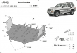Steel sump guard for Jeep Cherokee - KJ