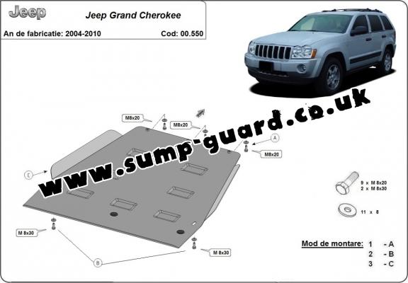 Steel gearbox guard for Jeep Grand Cherokee