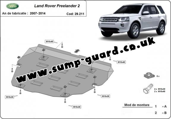 Steel sump guard for Land Rover Freelander 2