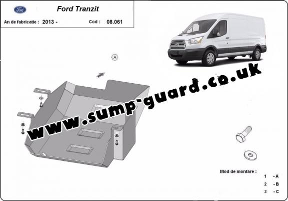 Steel AdBlue tank guard for Ford Transit