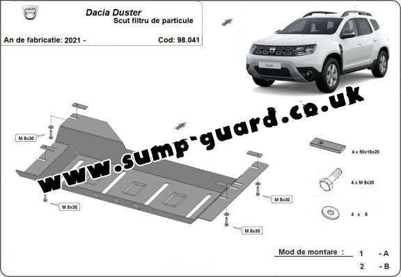 Steel DPF guard  for Dacia Duster