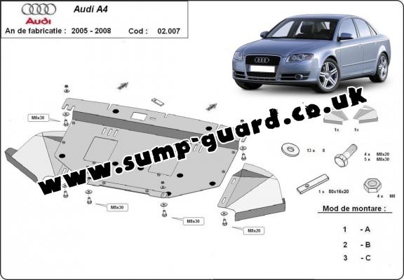 Steel sump guard for Audi A4  B7 All Road
