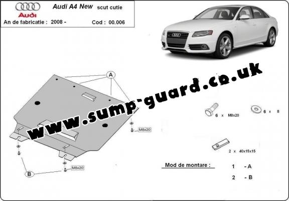 Steel gearbox guard for Audi A4 4 B8 All Road