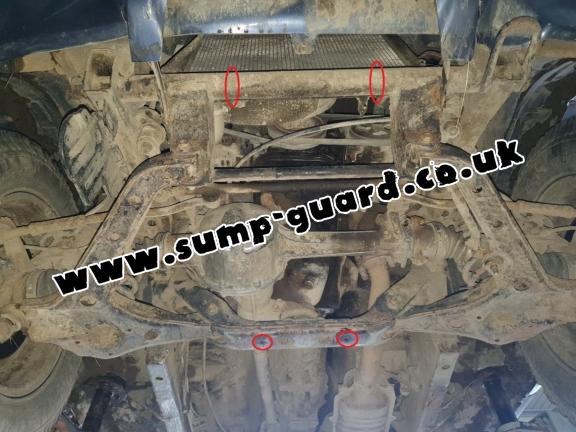 Steel sump guard for Suzuki X90