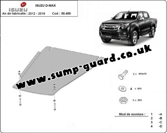 Steel gearbox guard for Isuzu D-Max