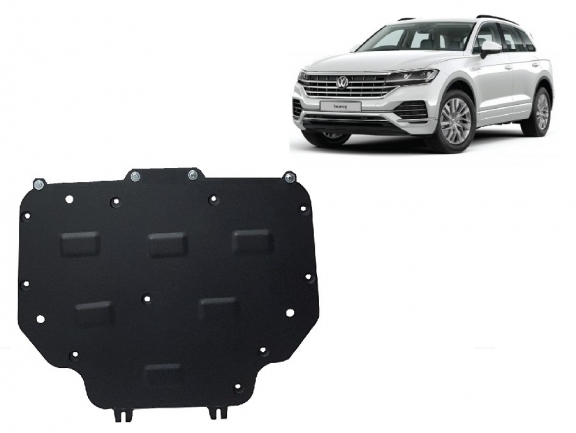 Steel gearbox guard for VW Touareg