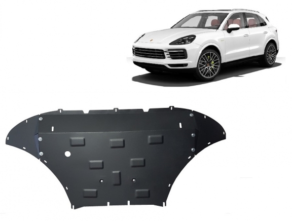 Steel sump guard for Porsche Cayenne