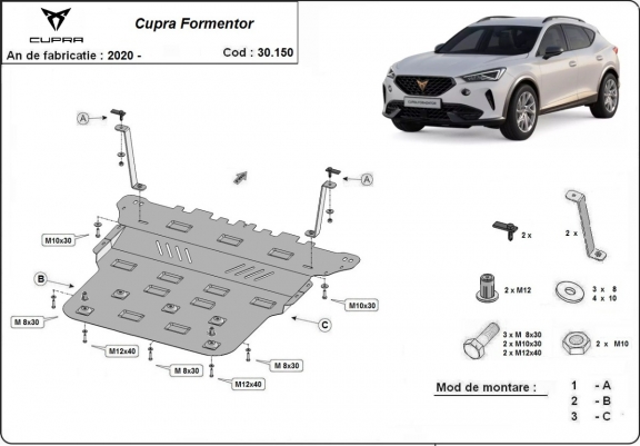 Steel sump guard for Cupra Formentor