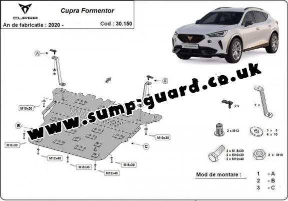 Steel sump guard for Cupra Formentor