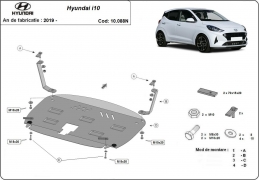 Steel sump guard for Hyundai i10