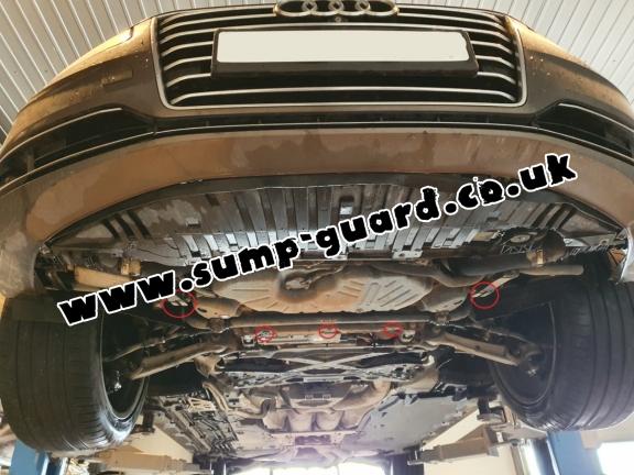 Steel sump guard for Audi A8