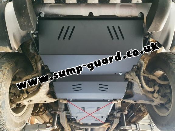 Steel sump guard for the protection of the engine and the radiator for Mitsubishi L 200