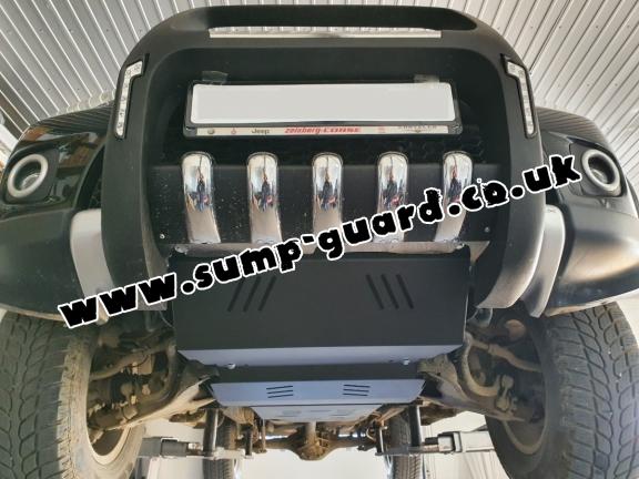 Steel sump guard for the protection of the engine and the radiator for Mitsubishi L 200