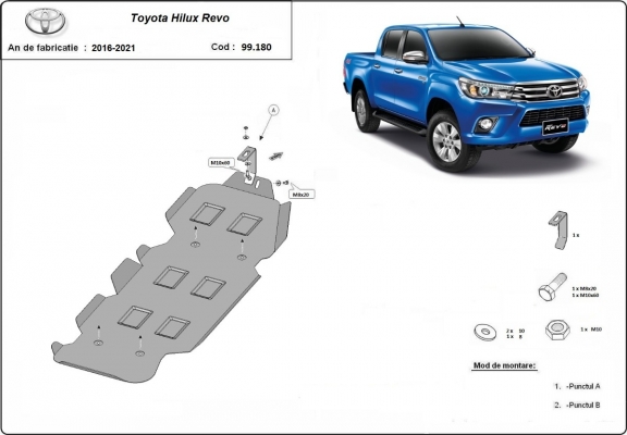 Steel fuel tank guard  for Toyota Hilux Revo