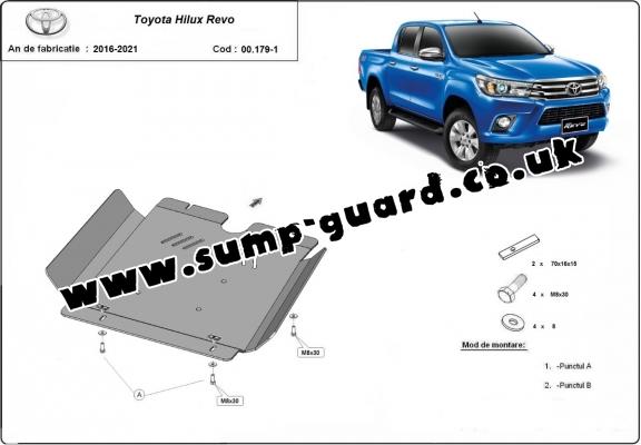 Aluminum gearbox guard for Toyota Hilux Revo