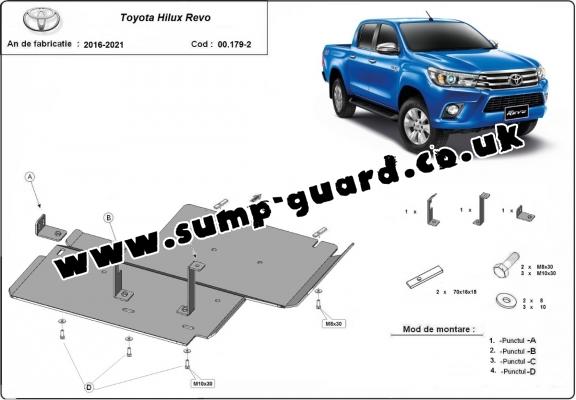 Aluminum differential guard for Toyota Hilux Revo