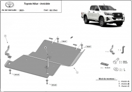 Steel differential guard for Toyota Hilux Invincible