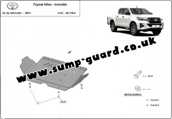 Steel sump guard for Toyota Hilux Invincible