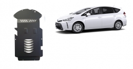 Steel catalytic converter guard/cat lock for Toyota Prius 3+