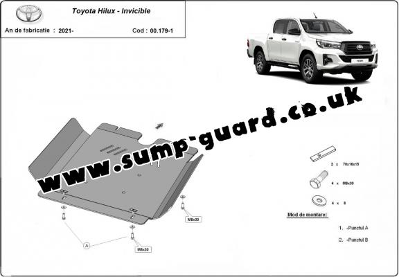 Aluminum gearbox guard for Toyota Hilux Invincible