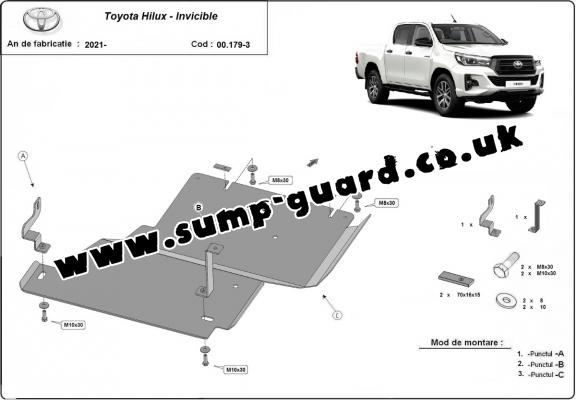 Aluminum differential guard for Toyota Hilux Invincible