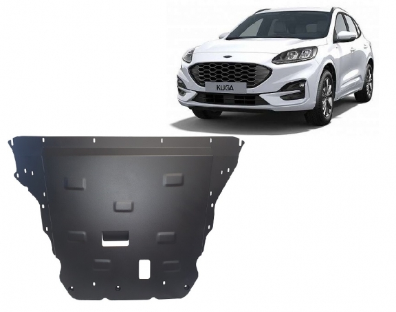 Steel sump guard for Ford Kuga