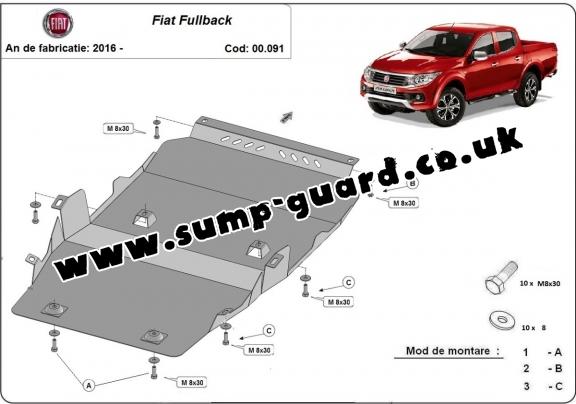 Steel sump guard for Fiat Fullback