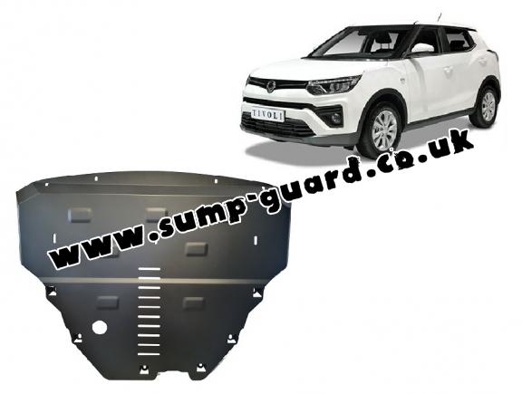 Steel sump guard for SsangYong Tivoli