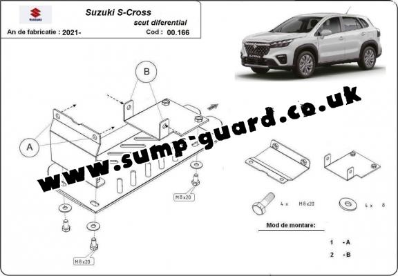 Steel diferential guard for Suzuki S-Cross