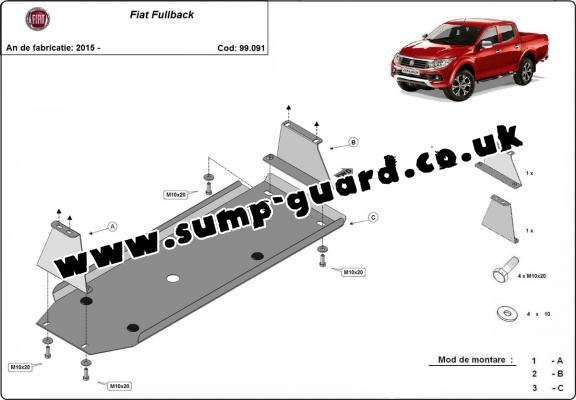 Steel fuel tank guard  for Fiat Fullback