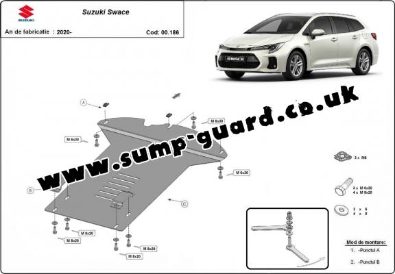 Steel catalytic converter guard/cat lock for Suzuki Swace