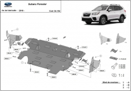 Steel sump guard for Subaru Forester 5