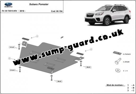 Steel gearbox guard for Subaru Forester 5