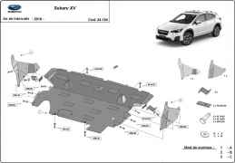 Steel sump guard for Subaru XV