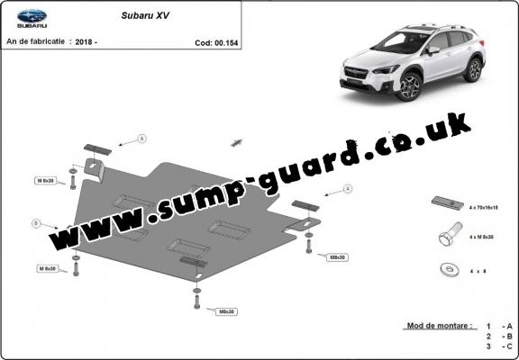 Steel gearbox guard Subaru XV